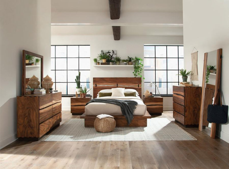 Winslow 6-drawer Dresser with Mirror Smokey Walnut-zoom-