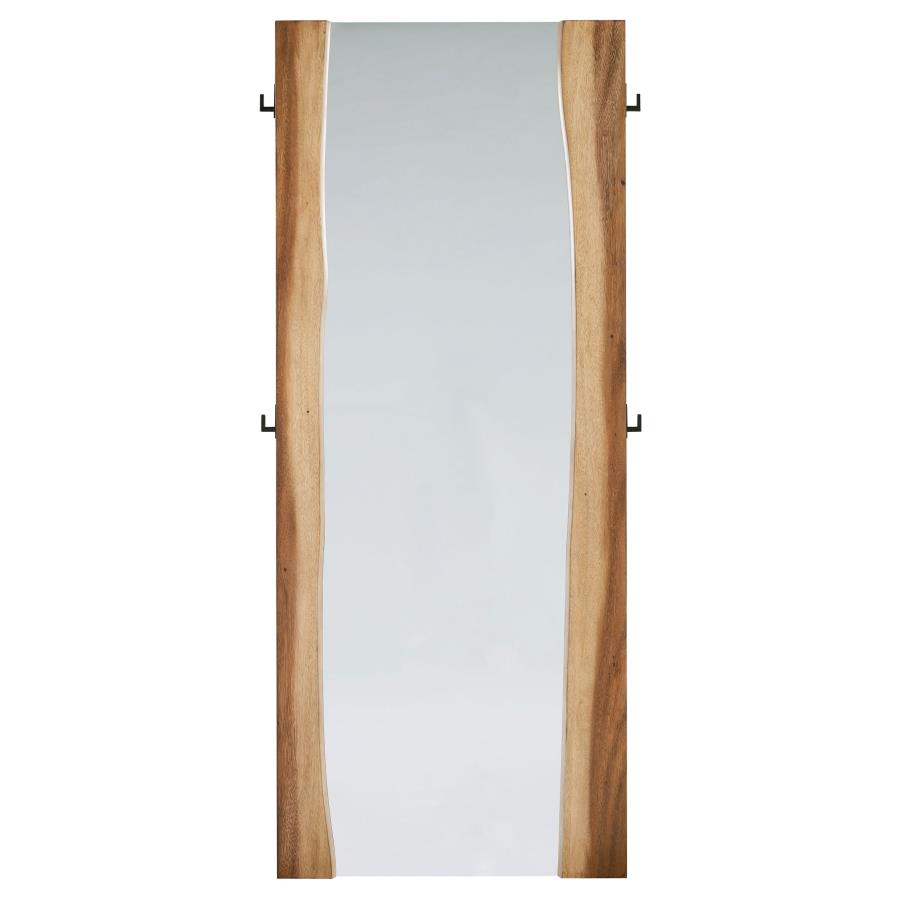 Winslow 31 x 76 Inch Standing Floor Mirror Smokey Walnut-3