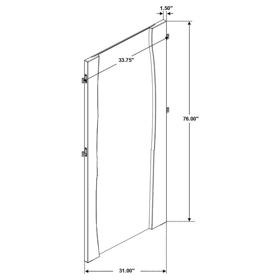 Winslow 31 x 76 Inch Standing Floor Mirror Smokey Walnut-4