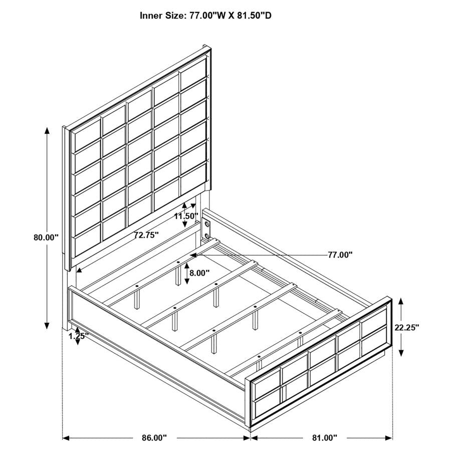 Durango 5-piece Eastern King Bedroom Set Smoked Peppercorn-zoom-16