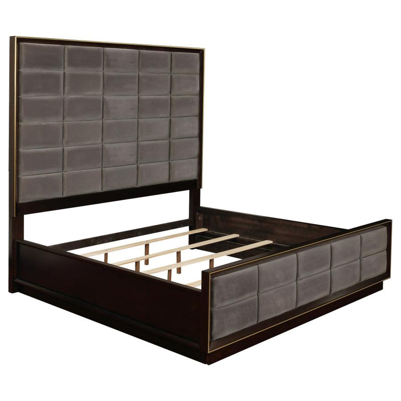 Durango 77-inch Eastern King Panel Bed Smoked Peppercorn-zoom-