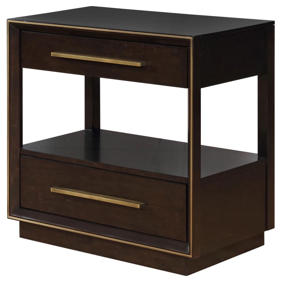 Durango 2-drawer Nightstand Smoked Peppercorn-4