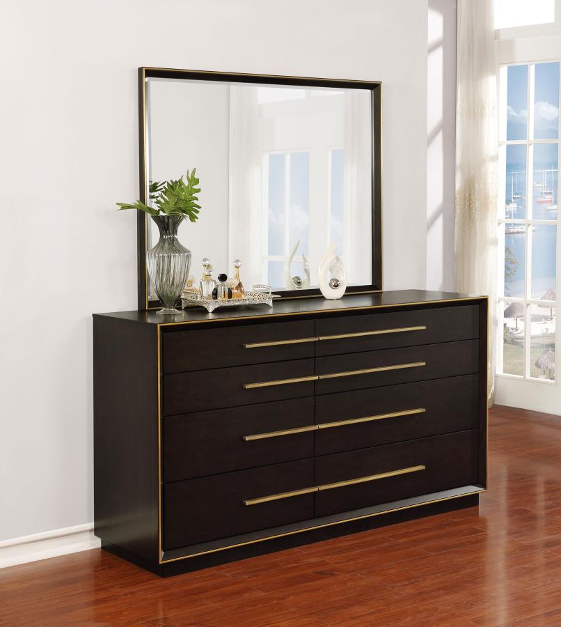 Durango 8-drawer Dresser with Mirror Smoked Peppercorn-2