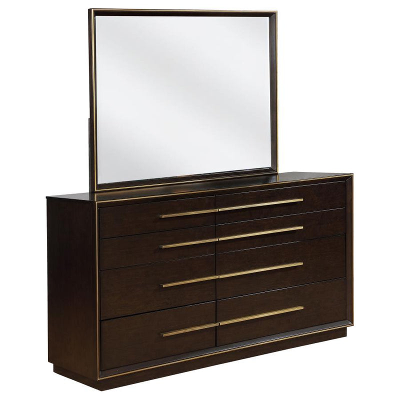 Durango 8-drawer Dresser with Mirror Smoked Peppercorn-zoom-