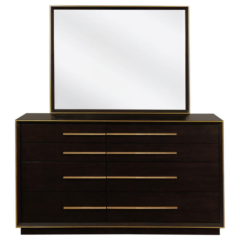 Durango 8-drawer Dresser with Mirror Smoked Peppercorn-zoom-