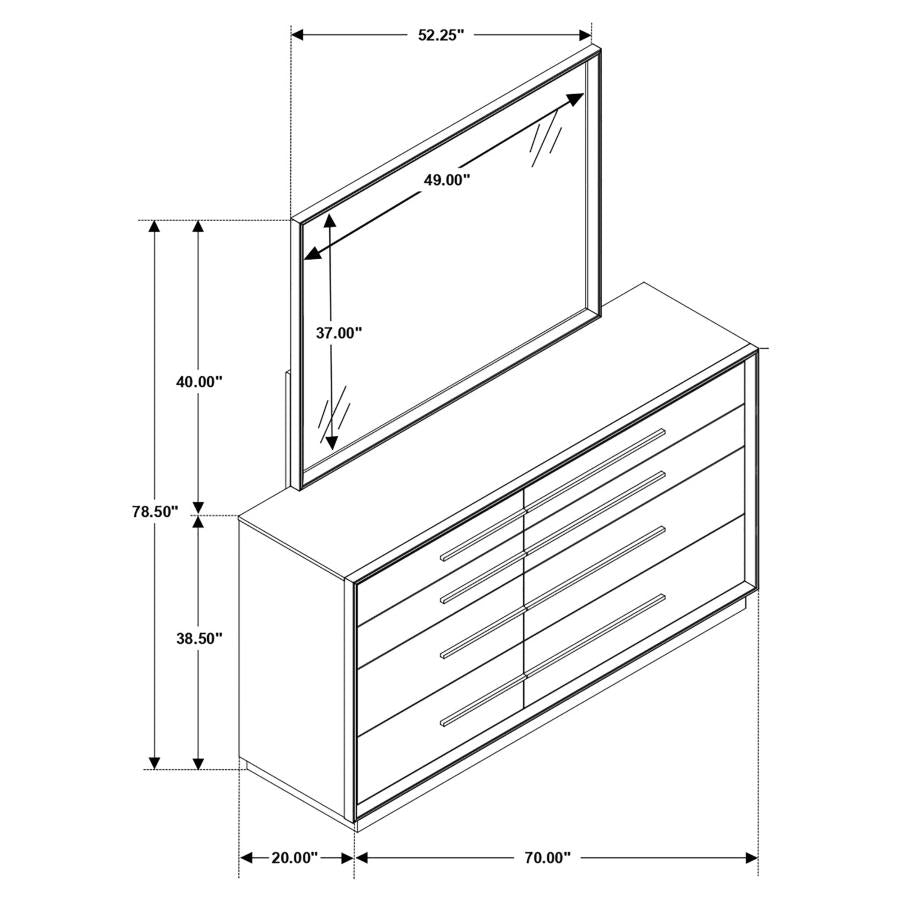 Durango 8-drawer Dresser with Mirror Smoked Peppercorn-zoom-15
