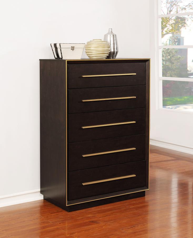 Durango 5-drawer Bedroom Chest Smoked Peppercorn-zoom-