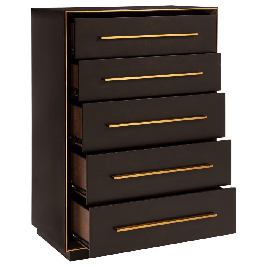 Durango 5-drawer Bedroom Chest Smoked Peppercorn-12