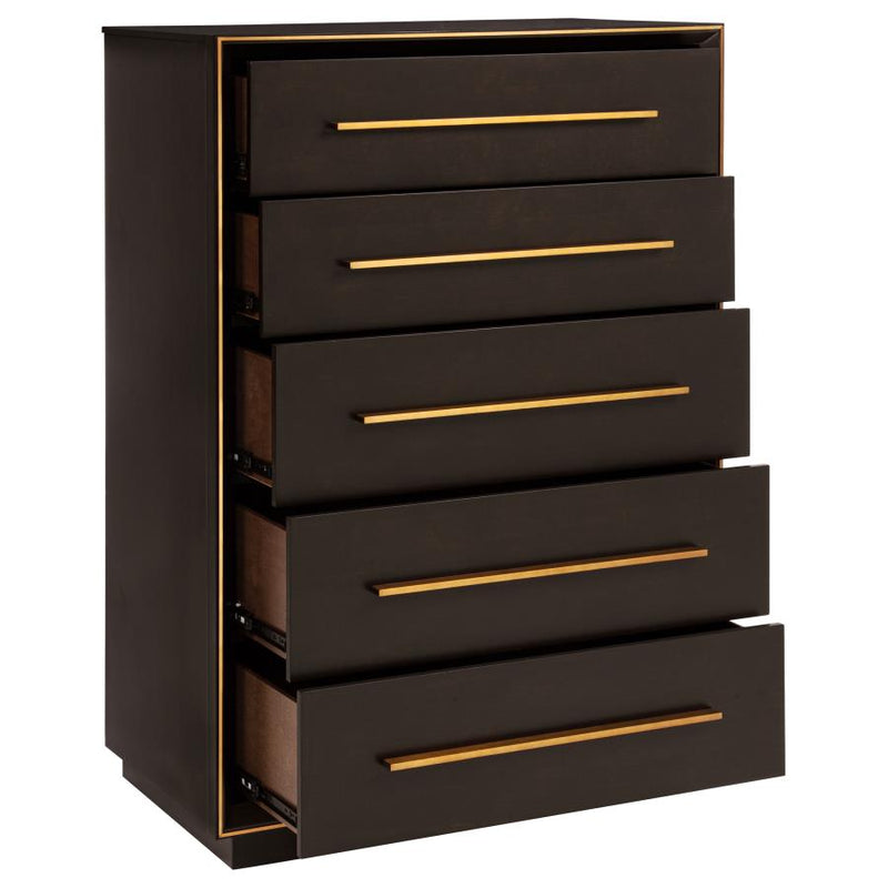 Durango 5-drawer Bedroom Chest Smoked Peppercorn-zoom-