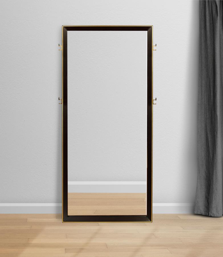 Durango 80-inch Standing Floor Mirror Smoked Peppercorn-zoom-2