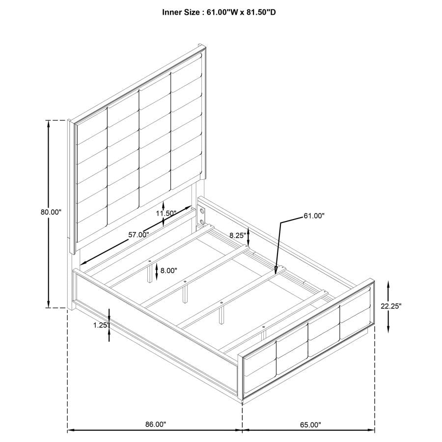 Durango 4-piece Queen Bedroom Set Taupe Oak-16