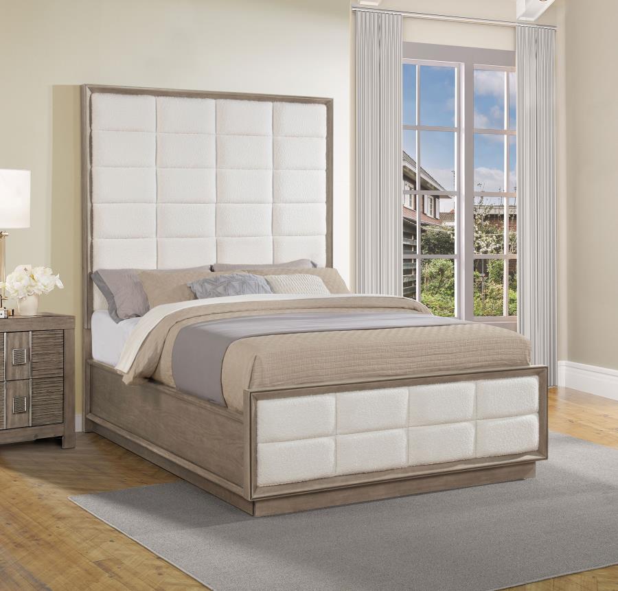 Durango 80-inch Queen Panel Bed Taupe Oak-zoom-2