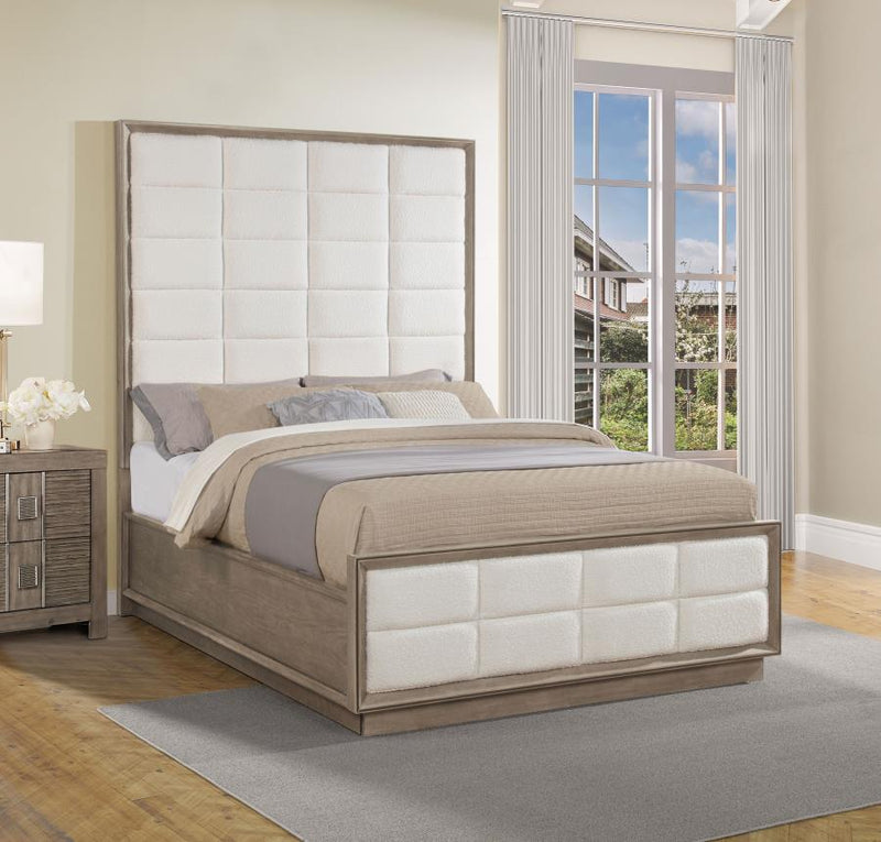 Durango 80-inch Queen Panel Bed Taupe Oak-zoom-