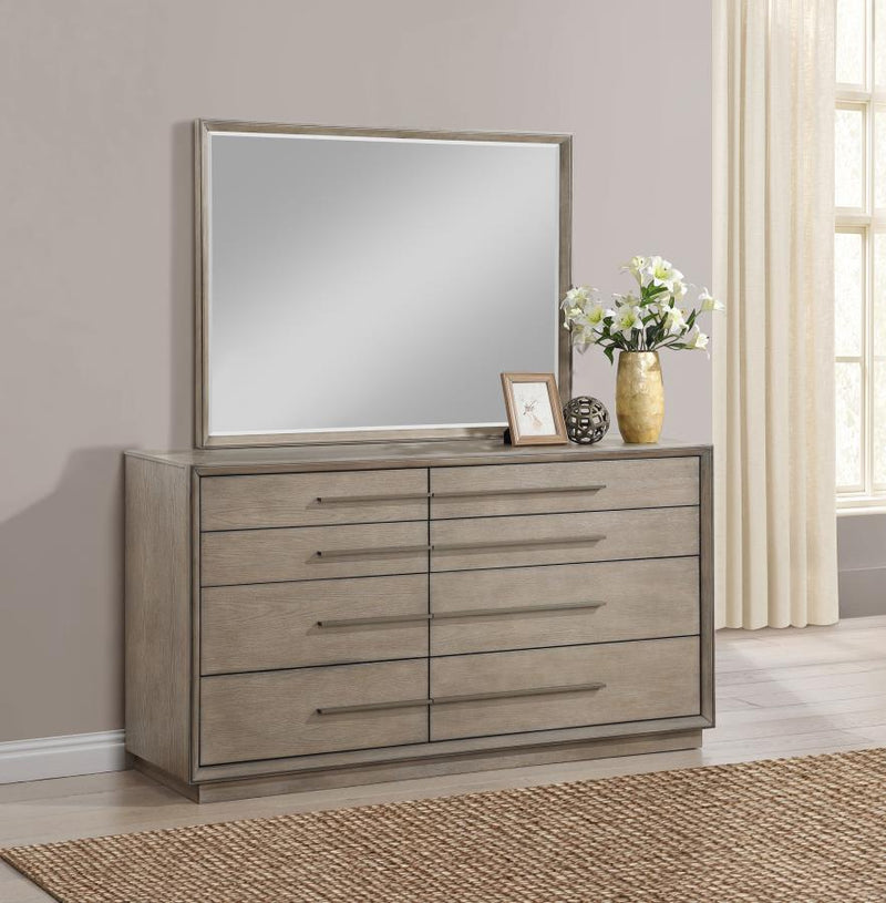Durango 8-drawer Dresser and Mirror Taupe Oak-zoom-