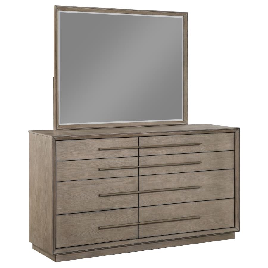 Durango 8-drawer Dresser and Mirror Taupe Oak-1