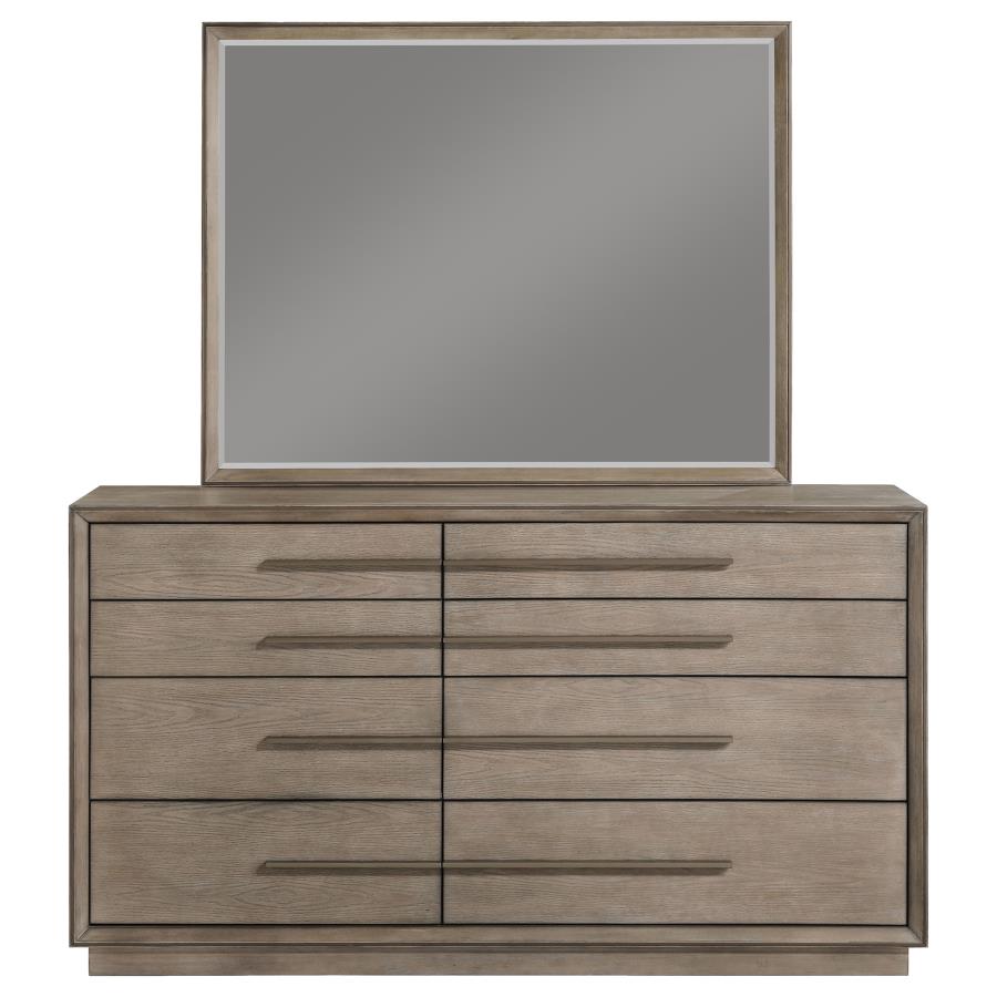 Durango 8-drawer Dresser and Mirror Taupe Oak-3