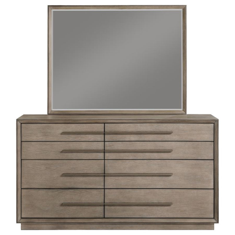 Durango 8-drawer Dresser and Mirror Taupe Oak-zoom-