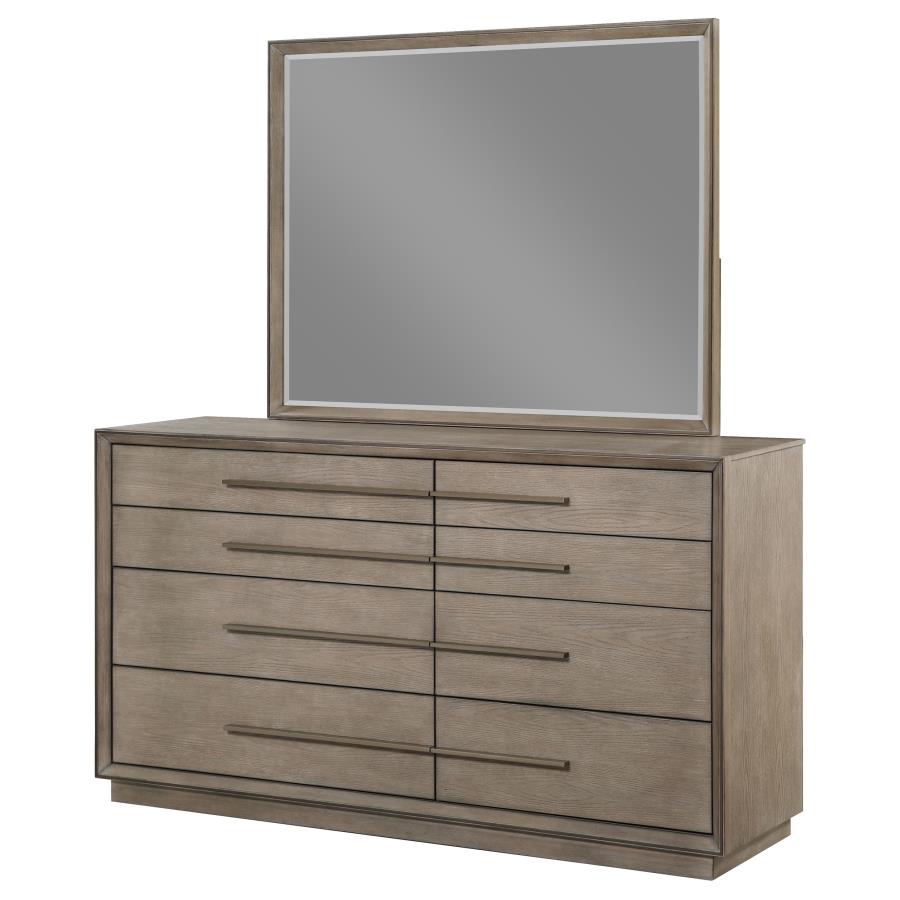 Durango 8-drawer Dresser and Mirror Taupe Oak-4