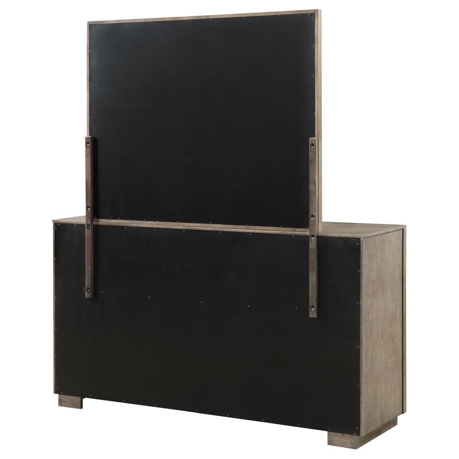 Durango 8-drawer Dresser and Mirror Taupe Oak-zoom-8