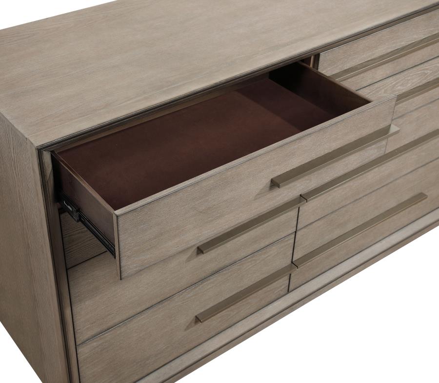 Durango 8-drawer Dresser and Mirror Taupe Oak-zoom-10