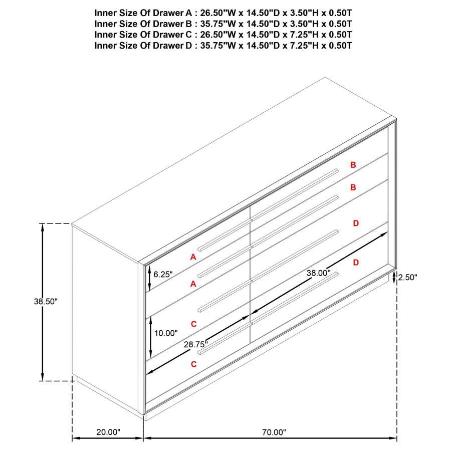 Durango 8-drawer Dresser Taupe Oak-12