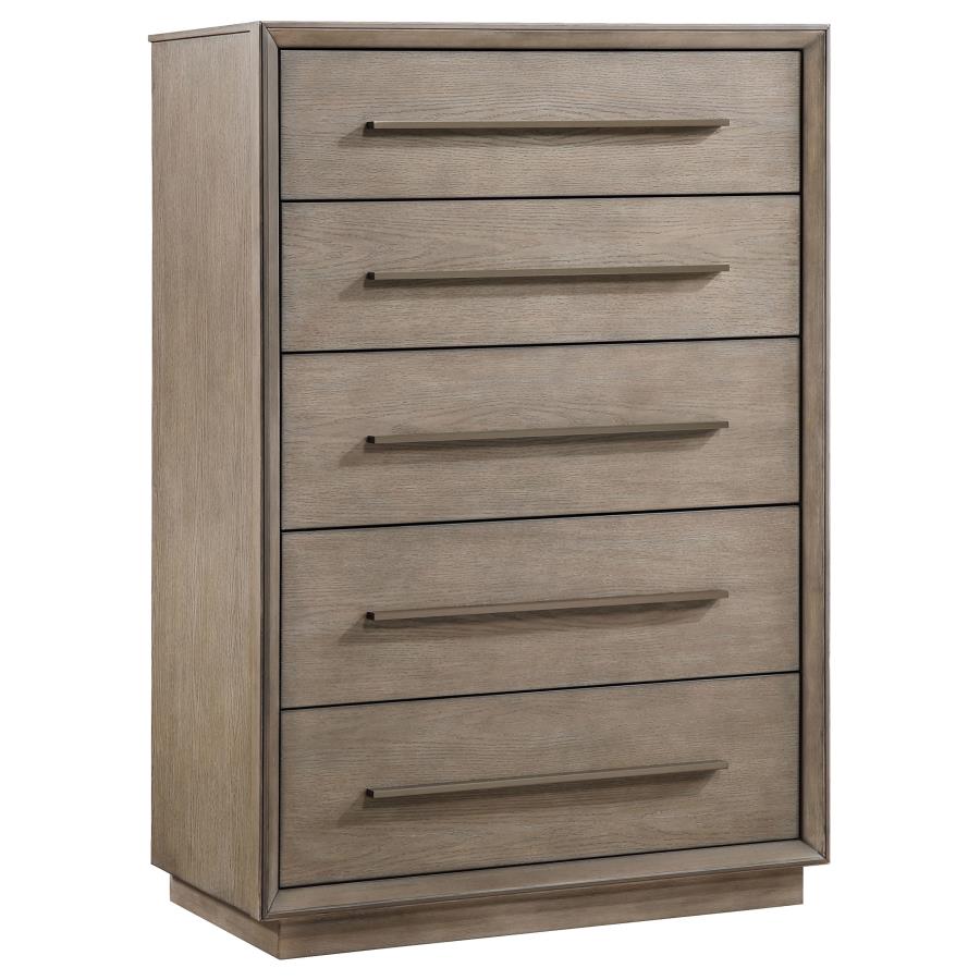 Durango 5-drawer Bedroom Chest Taupe Oak-1
