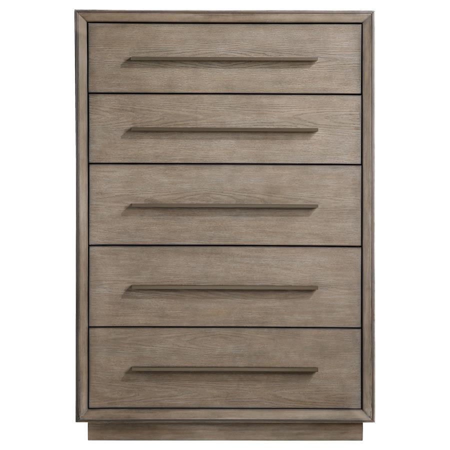 Durango 5-drawer Bedroom Chest Taupe Oak-3
