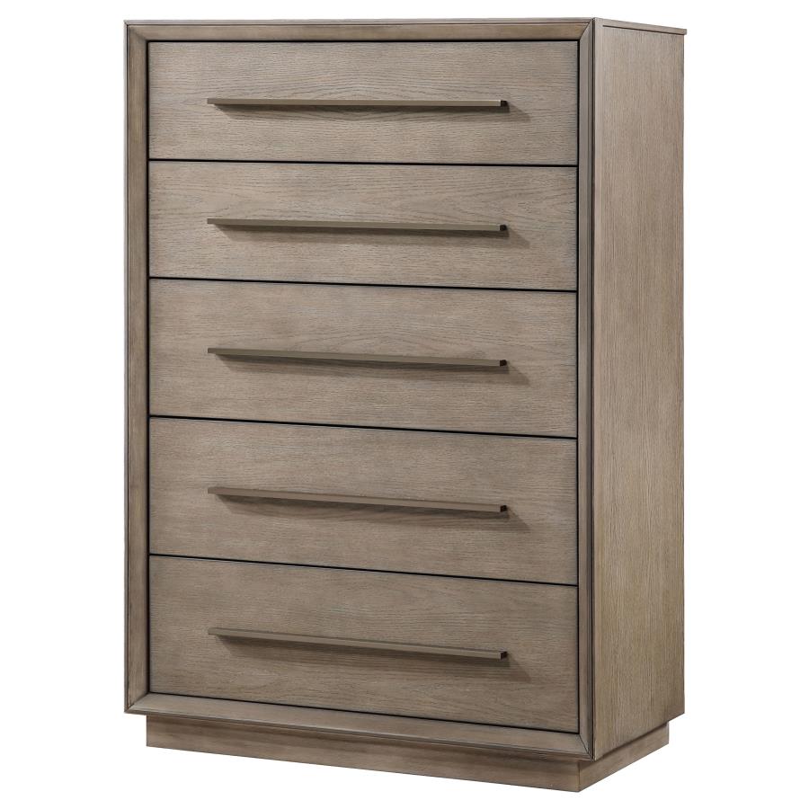 Durango 5-drawer Bedroom Chest Taupe Oak-4
