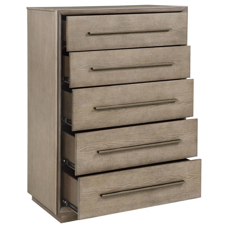 Durango 5-drawer Bedroom Chest Taupe Oak-zoom-11