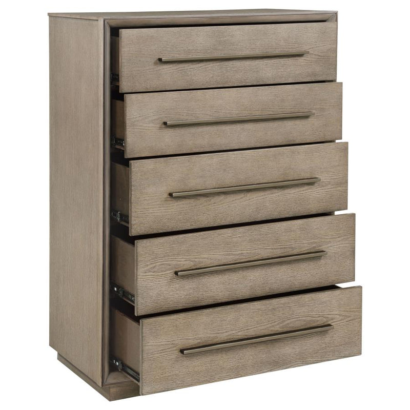 Durango 5-drawer Bedroom Chest Taupe Oak-zoom-