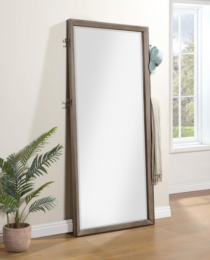 Durango 80-inch Standing Floor Mirror Washed Oak-2