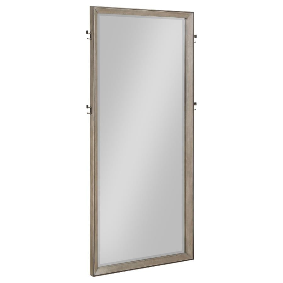 Durango 80-inch Standing Floor Mirror Washed Oak-zoom-1
