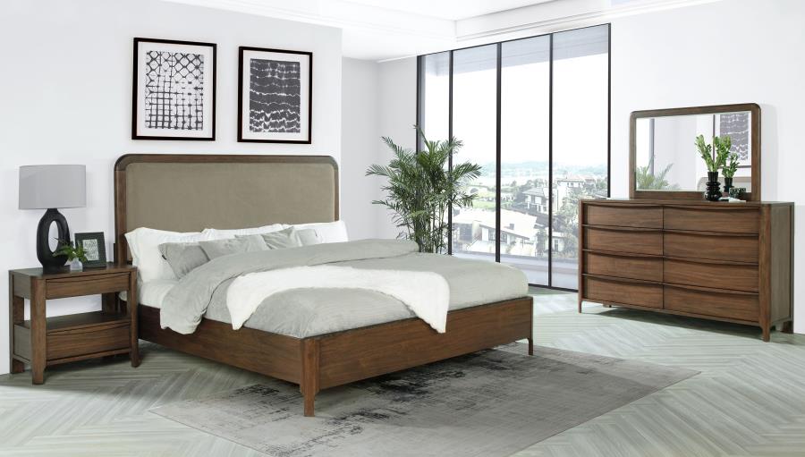 Maderia 4-piece California King Bedroom Set Walnut-1