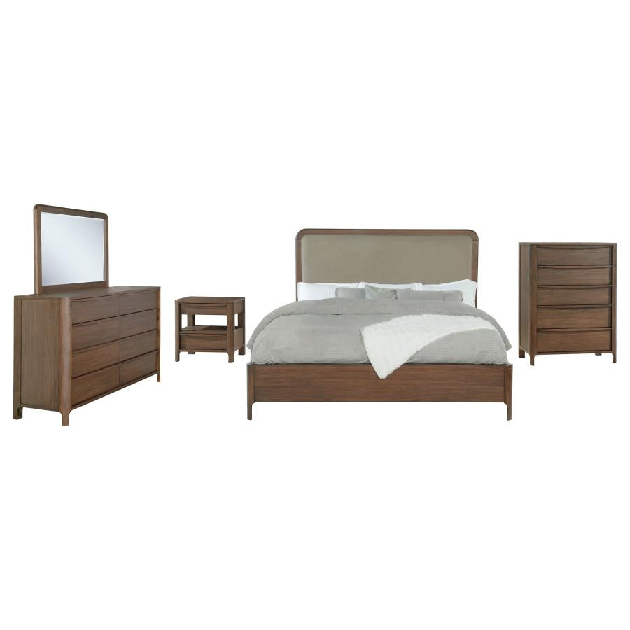 Maderia 5-piece California King Bedroom Set Walnut-2