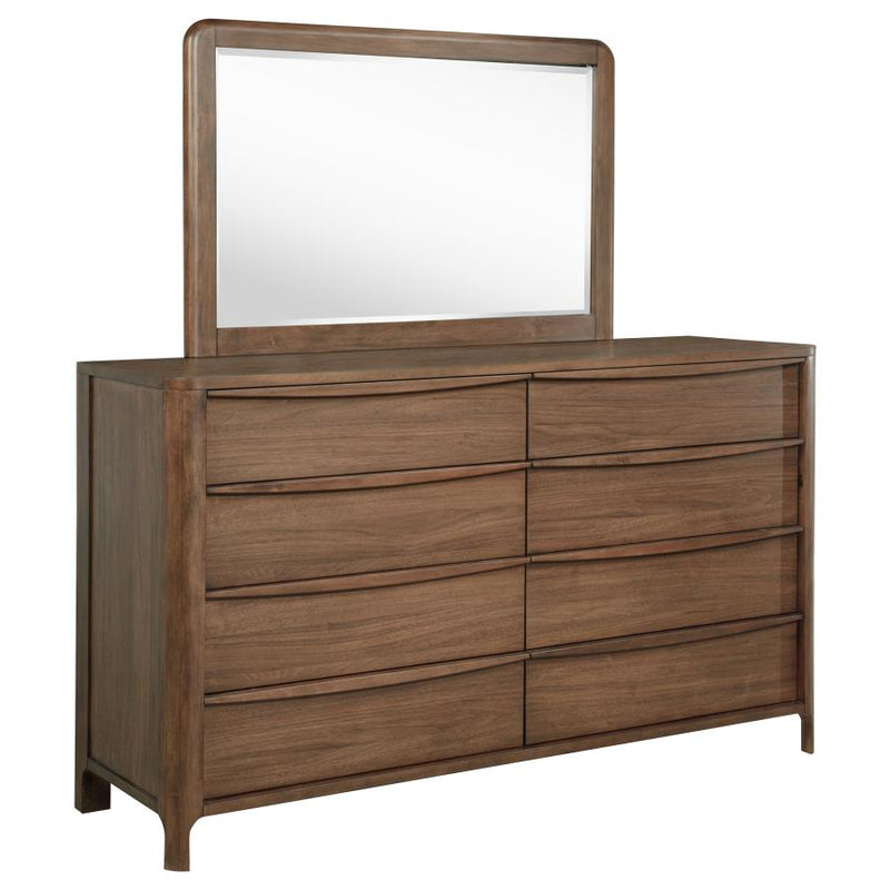Maderia 8-drawer Dresser and Mirror Walnut-zoom-