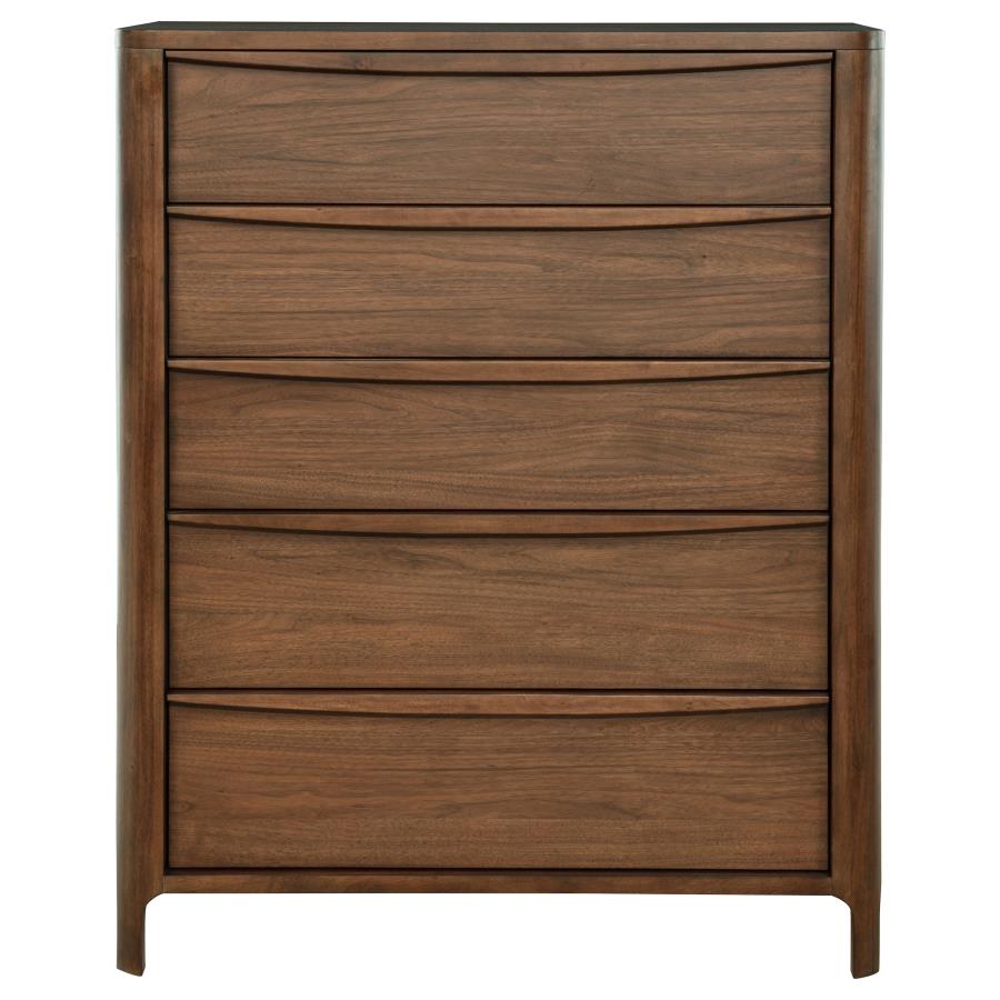 Maderia 5-drawer Chest of Drawers Walnut-zoom-3