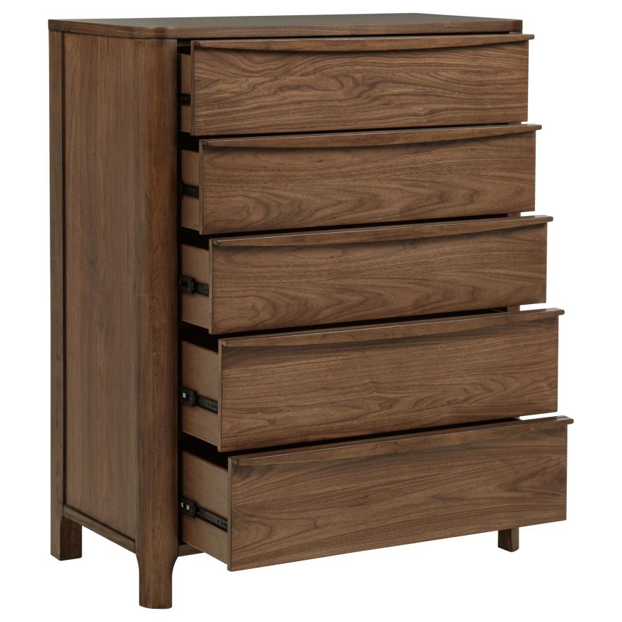 Maderia 5-drawer Chest of Drawers Walnut-10