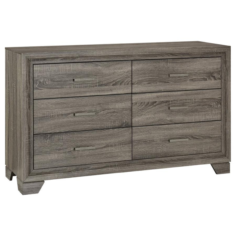 Wright 4-piece California King Bedroom Set Brown Oak-zoom-