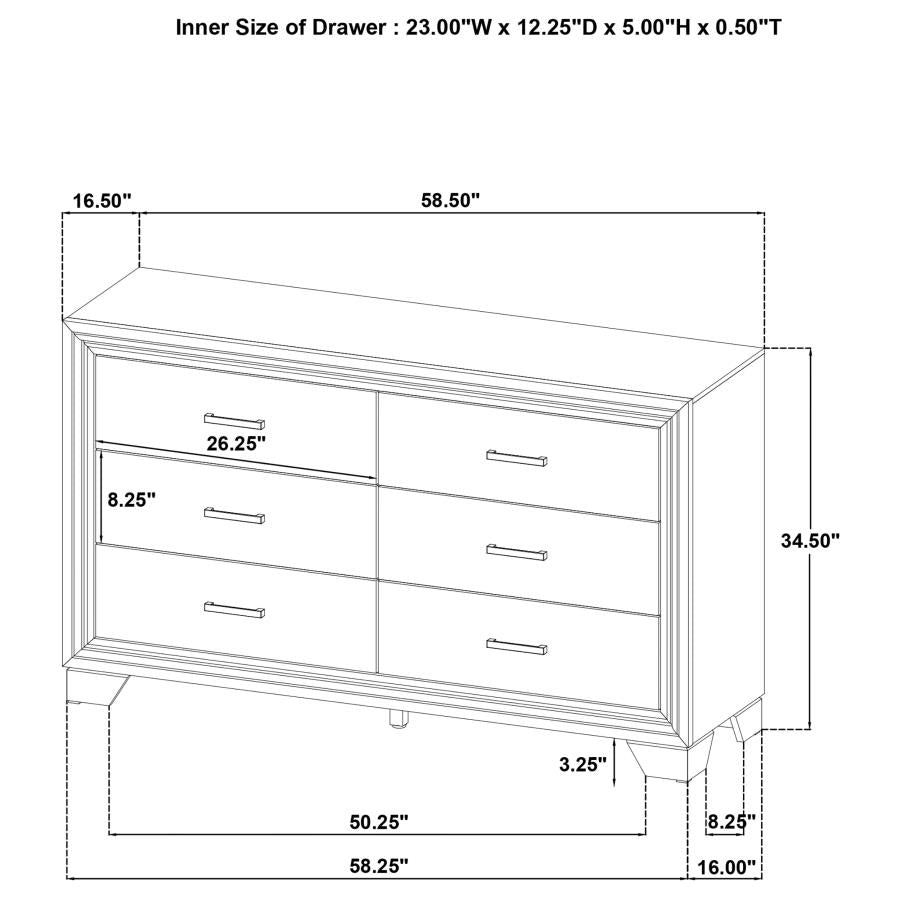 Wright 4-piece California King Bedroom Set Brown Oak-18