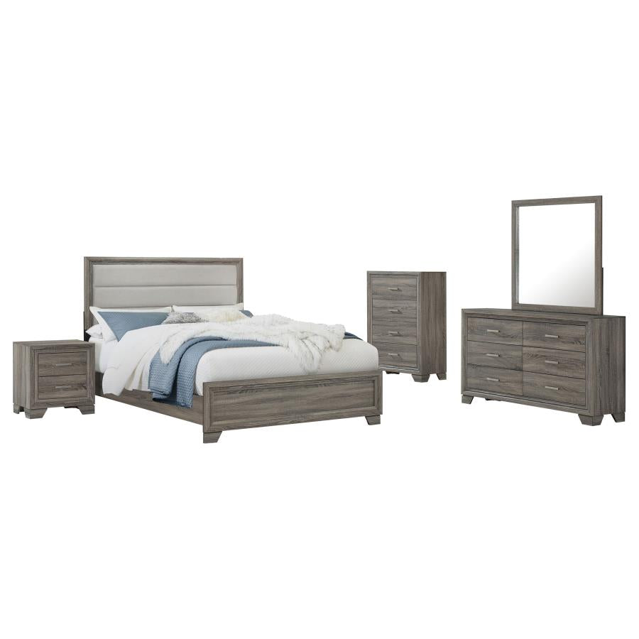 Wright 5-piece California King Bedroom Set Brown Oak-2