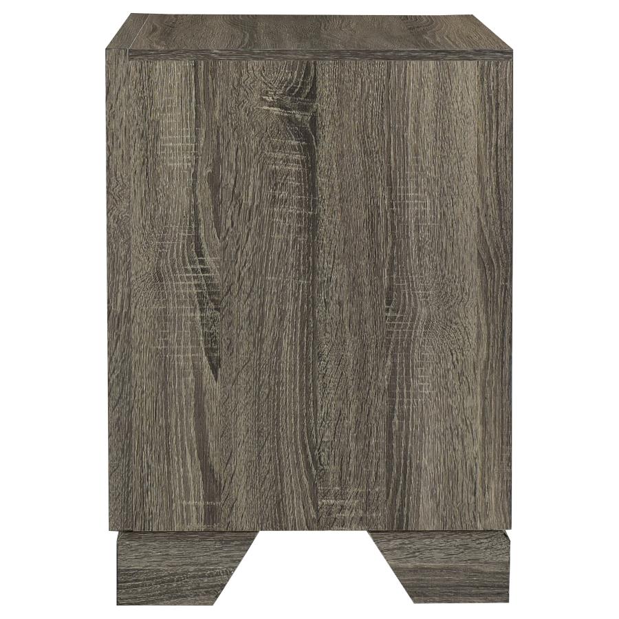 Wright 2-drawer Nightstand Bedside Table Brown Oak-zoom-5
