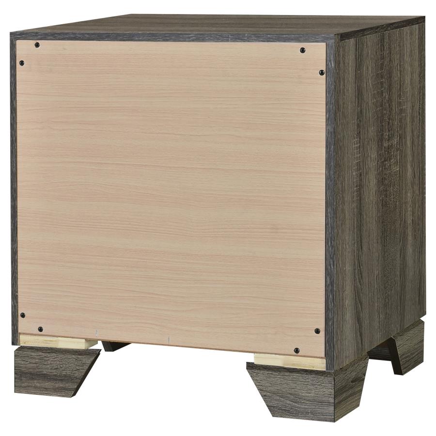 Wright 2-drawer Nightstand Bedside Table Brown Oak-zoom-8