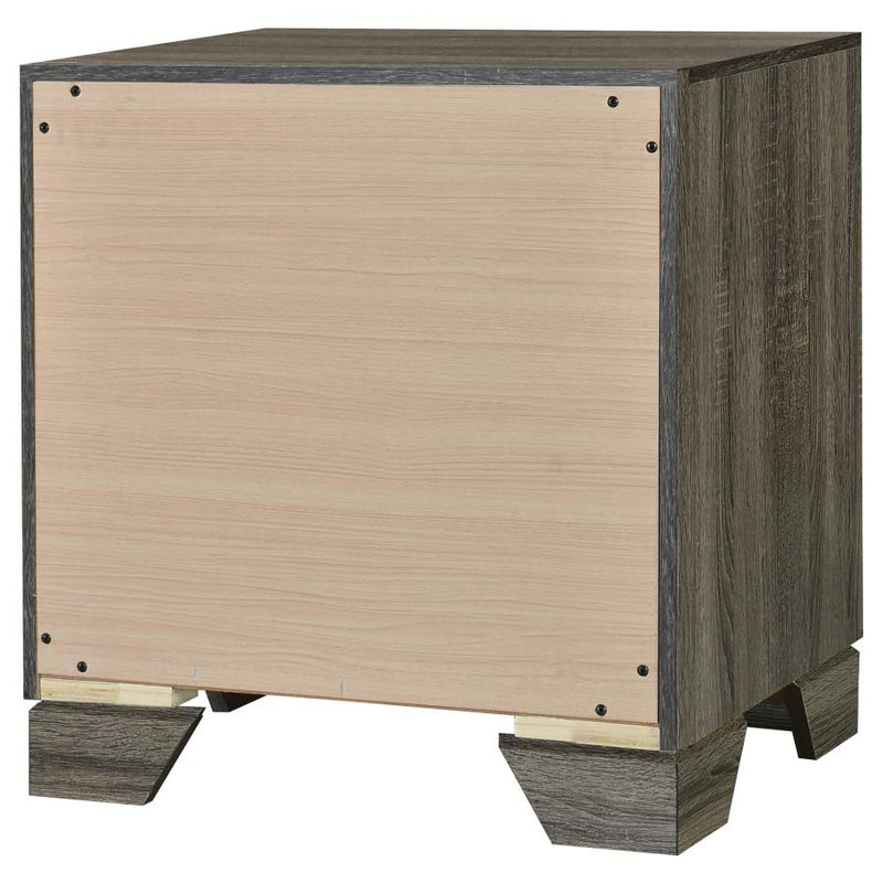 Wright 2-drawer Nightstand Bedside Table Brown Oak-zoom-