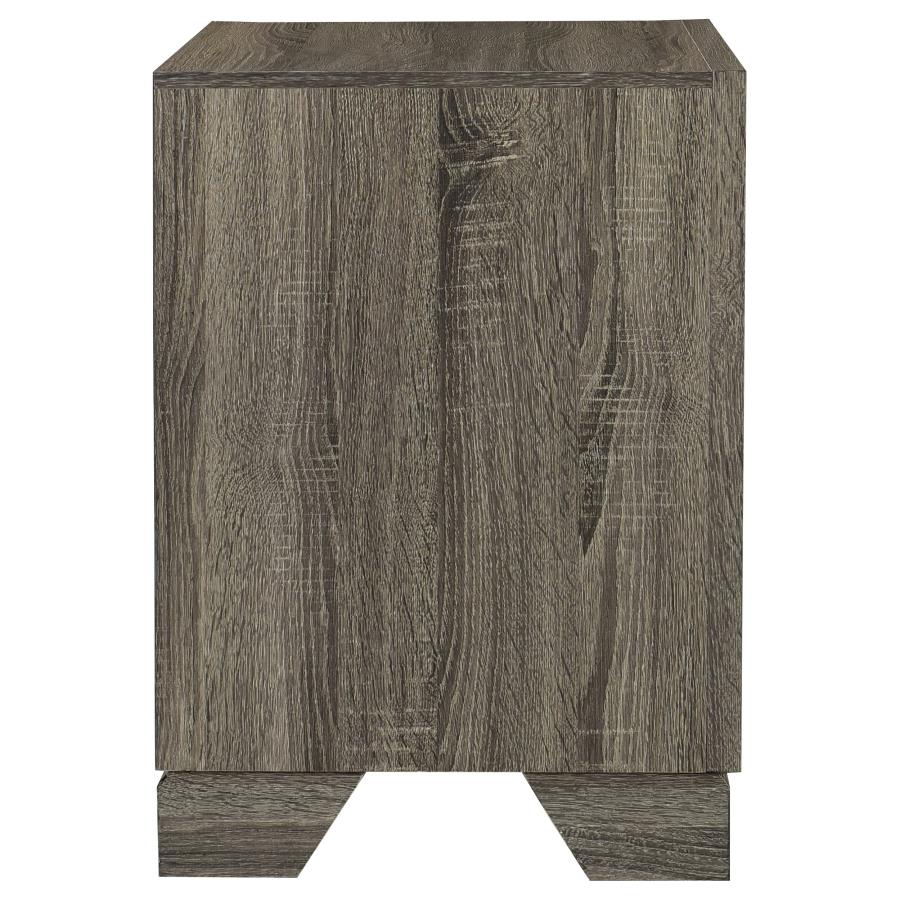 Wright 2-drawer Nightstand Bedside Table Brown Oak-zoom-9