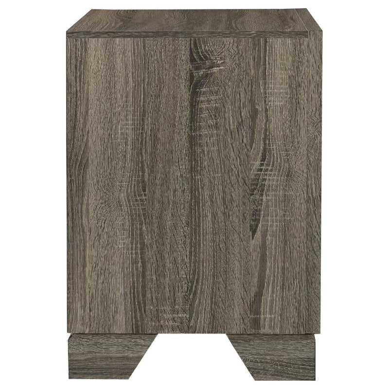 Wright 2-drawer Nightstand Bedside Table Brown Oak-zoom-