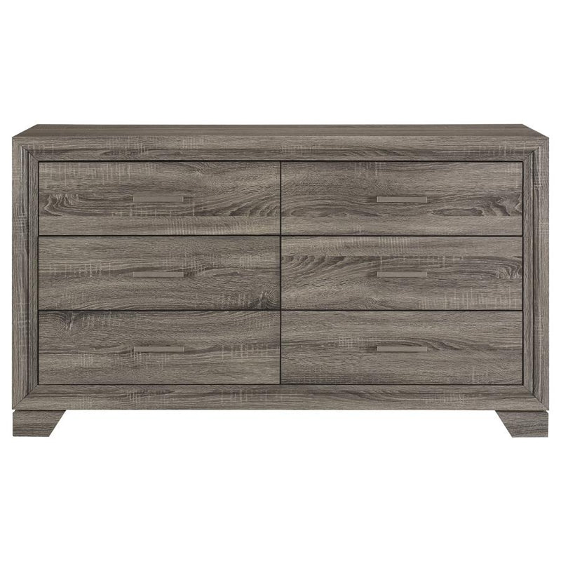 Wright 6-drawer Dresser Cabinet Brown Oak-zoom-