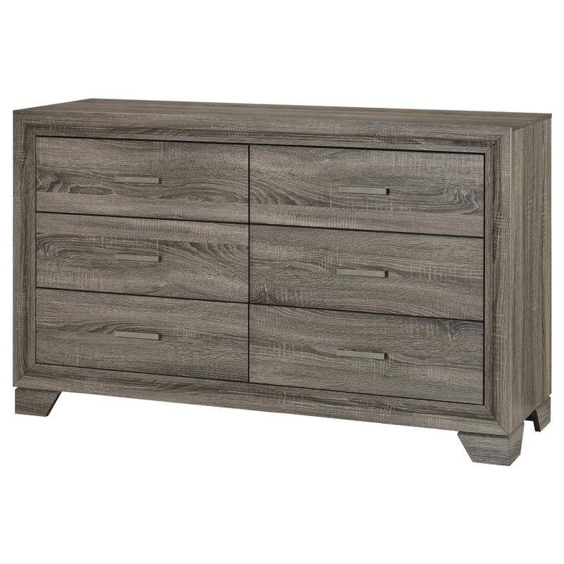 Wright 6-drawer Dresser Cabinet Brown Oak-zoom-