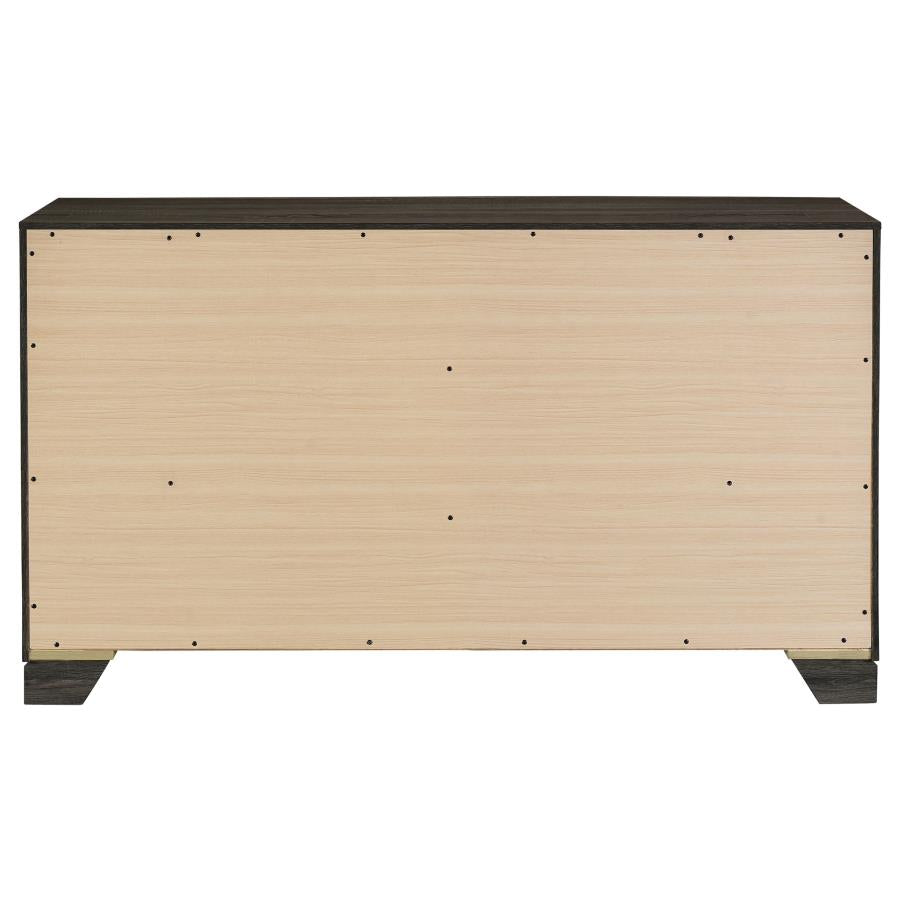 Wright 6-drawer Dresser Cabinet Brown Oak-7