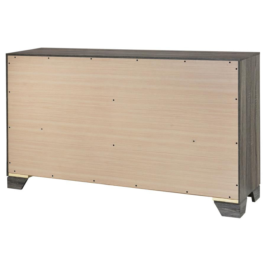 Wright 6-drawer Dresser Cabinet Brown Oak-8