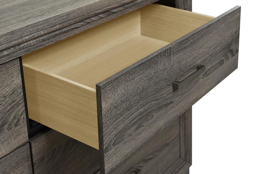 Wright 6-drawer Dresser Cabinet Brown Oak-10